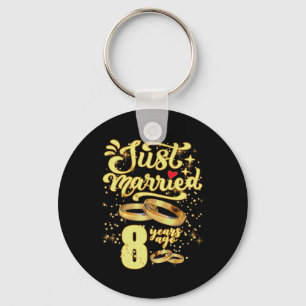 Net 8 Jaar Getrouwd 8e Huwelijksjubileum Sleutelhanger