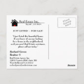 NET AANGEBODEN briefkaart onroerend goed (Achterkant)