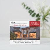 NET AANGEBODEN briefkaart onroerend goed (Staand voorkant)