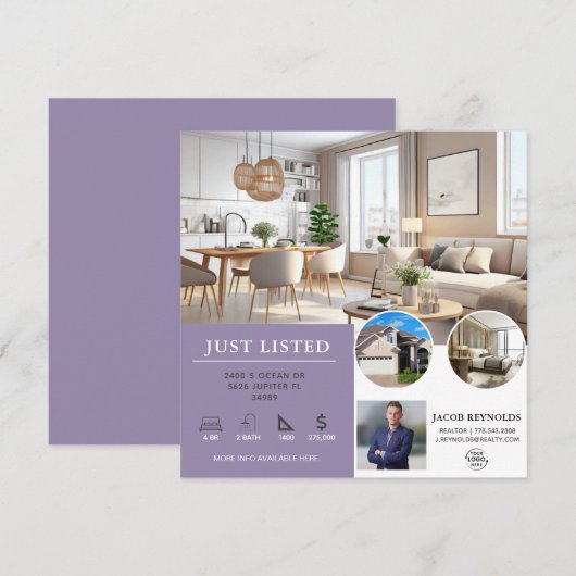 Net aangeboden | Flikker onroerend goed Kaart (Voorkant / Achterkant)