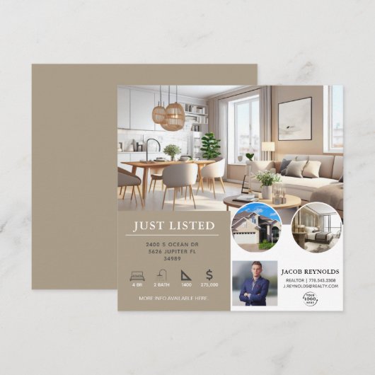 Net aangeboden | Flikker onroerend goed Kaart (Voorkant / Achterkant)