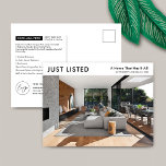 Net aangeboden minimalistische woning voor verkoop briefkaart<br><div class="desc">Minimalistisch onroerend goed te koop marketing briefkaart met ruimte voor uw logo en een grote woning foto. Dit volledig aanpasbare zwart-wit onroerend goed marketing briefkaart heeft een eenvoudig ontwerp met ruimte voor uw aangepaste tekst en eigendomsgegevens. Een eenvoudige manier om reclame te maken voor uw vastgoedaanbiedingen aan potentiële kopers in...</div>
