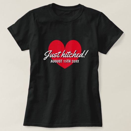 Net aangesloten t shirt voor getrouwde pasgetrouwd (Design voorkant)