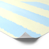 Net Afgestudeerd Blauw Streep Citroen Afstuderen Poster (Hoek)