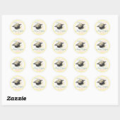 Net Afgestudeerd Modern Gepersonaliseerd Ronde Sticker (Vel)
