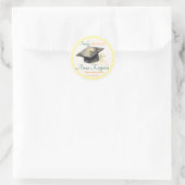 Net Afgestudeerd Modern Gepersonaliseerd Ronde Sticker (Tas)