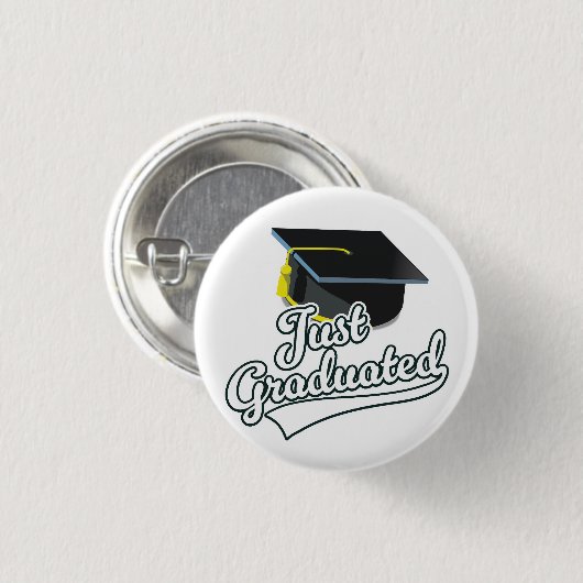 Net afgestudeerd! ronde button 3,2 cm (Voorkant /achterkant)