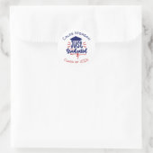 Net Afgestudeerd Rood & Blauw Persoonlijk Ronde Sticker (Tas)
