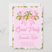 Net Afgestudeerd Roze Citroen Afstuderen Kaart (Voorkant)