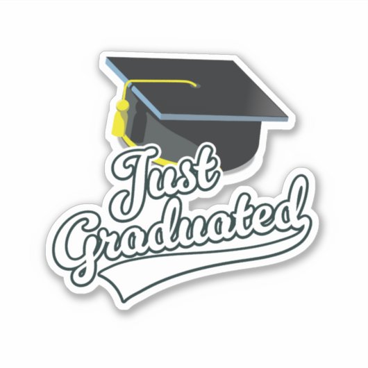 Net afgestudeerd! sticker (Voorkant)