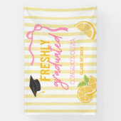Net Afgestudeerde Limonade Afstudeerfeest Achtergr Spandoek (Verticaal)