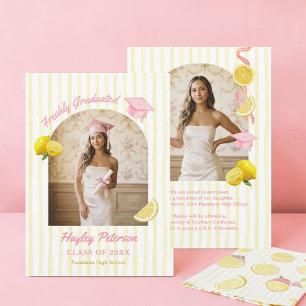 Net Afgestudeerde Verkoop Lemonade Afstudeerfeest Aankondiging