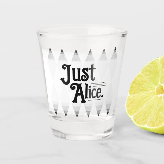NET ALICE bachelorette argyle diamant Shot Glass Shot Glas (Voorkant)