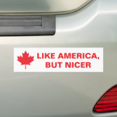 Net als Amerika, maar dan mooiere Bumpersticker (Op auto)