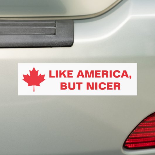 Net als Amerika, maar dan mooiere Bumpersticker (Op auto)