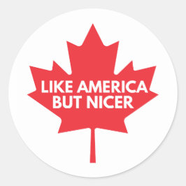 Net als Amerika, maar mooiere ronde Sticker
