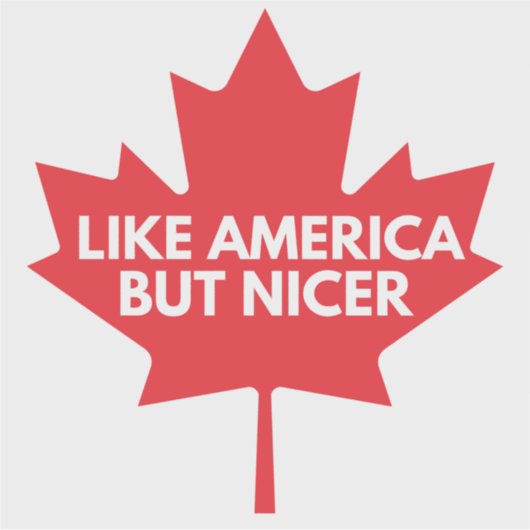 Net als Amerika, maar mooiere vinyl Sticker (Voorkant)