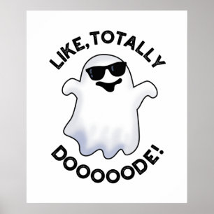 Net als bij de Doode Funny Ghost Pun Poster
