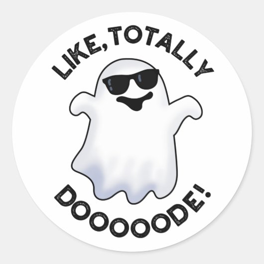 Net als bij de Doode Funny Ghost Pun Ronde Sticker (Voorkant)