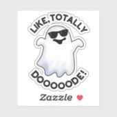 Net als bij de Doode Funny Ghost Pun Sticker (Vel)