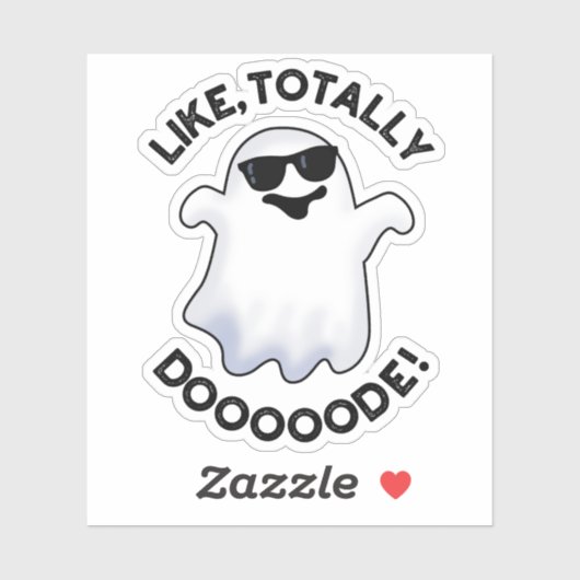 Net als bij de Doode Funny Ghost Pun Sticker (Vel)