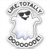 Net als bij de Doode Funny Ghost Pun Sticker (Voorkant)