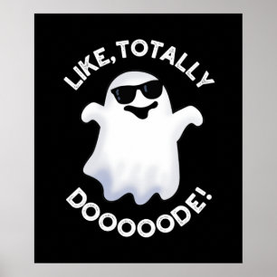 Net als bij Funny Ghost Pun Dark BG Poster