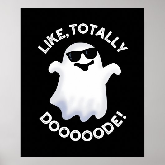 Net als bij Funny Ghost Pun Dark BG Poster (Voorkant)