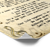 Net als bij het starten van de  druk over Song Lyr Poster (Hoek)