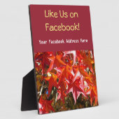 Net als bij ons op Facebook-teller Sign Plaque Aut Fotoplaat (Zijkant)