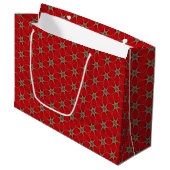 Net als bij Red Flower Pattern Large Gift Bag Large Cadeautasje (Voorkant Gekanteld)