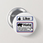 Net als Button, Hate Button (Voorkant /achterkant)