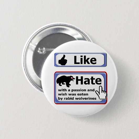 Net als Button, Hate Button (Voorkant /achterkant)