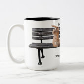 Net als dat konijn op een bank Mok (Links)