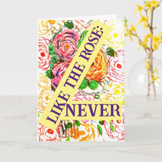 Net als de Rose Never Card Kaart (Gele Bloem)