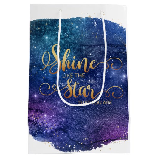 Net als de ster die je krijgt. medium cadeauzakje (Achterkant)