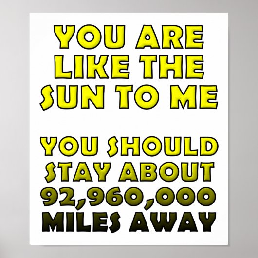 Net als de Zon Grappige Poster (Voorkant)