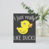 Net als Ducks Funny Duck Lover Briefkaart (Staand voorkant)
