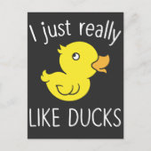 Net als Ducks Funny Duck Lover Briefkaart (Voorkant)