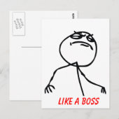 Net als een baas briefkaart (Voorkant / Achterkant)