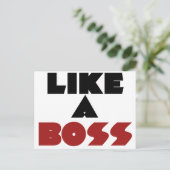 Net als een baas briefkaart (Staand voorkant)