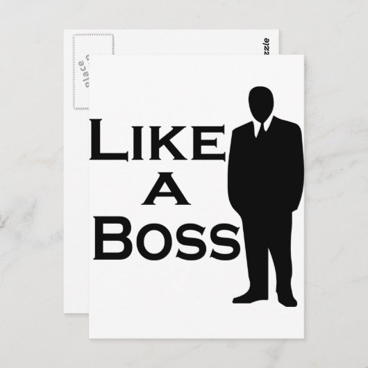 Net als een baas briefkaart (Voorkant / Achterkant)