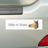 Net als een baas bumpersticker (Op auto)
