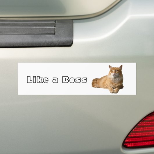 Net als een baas bumpersticker (Op auto)