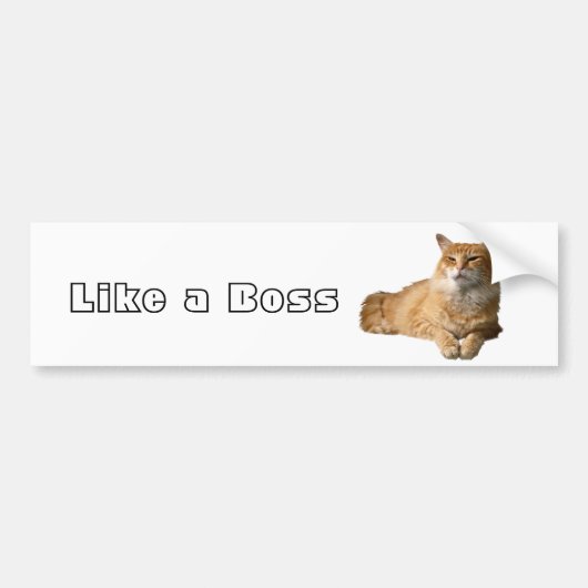 Net als een baas bumpersticker (Voorkant)