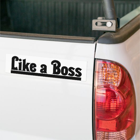 Net als een baas bumpersticker (Op Truck)