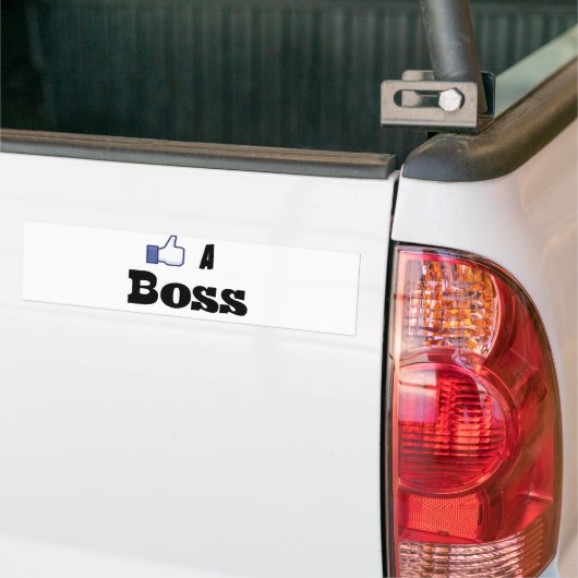 Net als een baas bumpersticker (Op Truck)