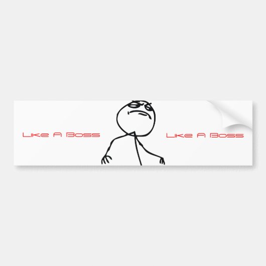 Net als een baas bumpersticker (Voorkant)