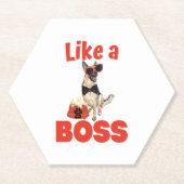 Net als een Baas-Duitse herder Kartonnen Onderzetters (Voorkant)