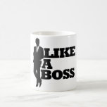 Net als een baas koffiemok<br><div class="desc">Grappig als een Boss Parody voor Bosses day</div>
